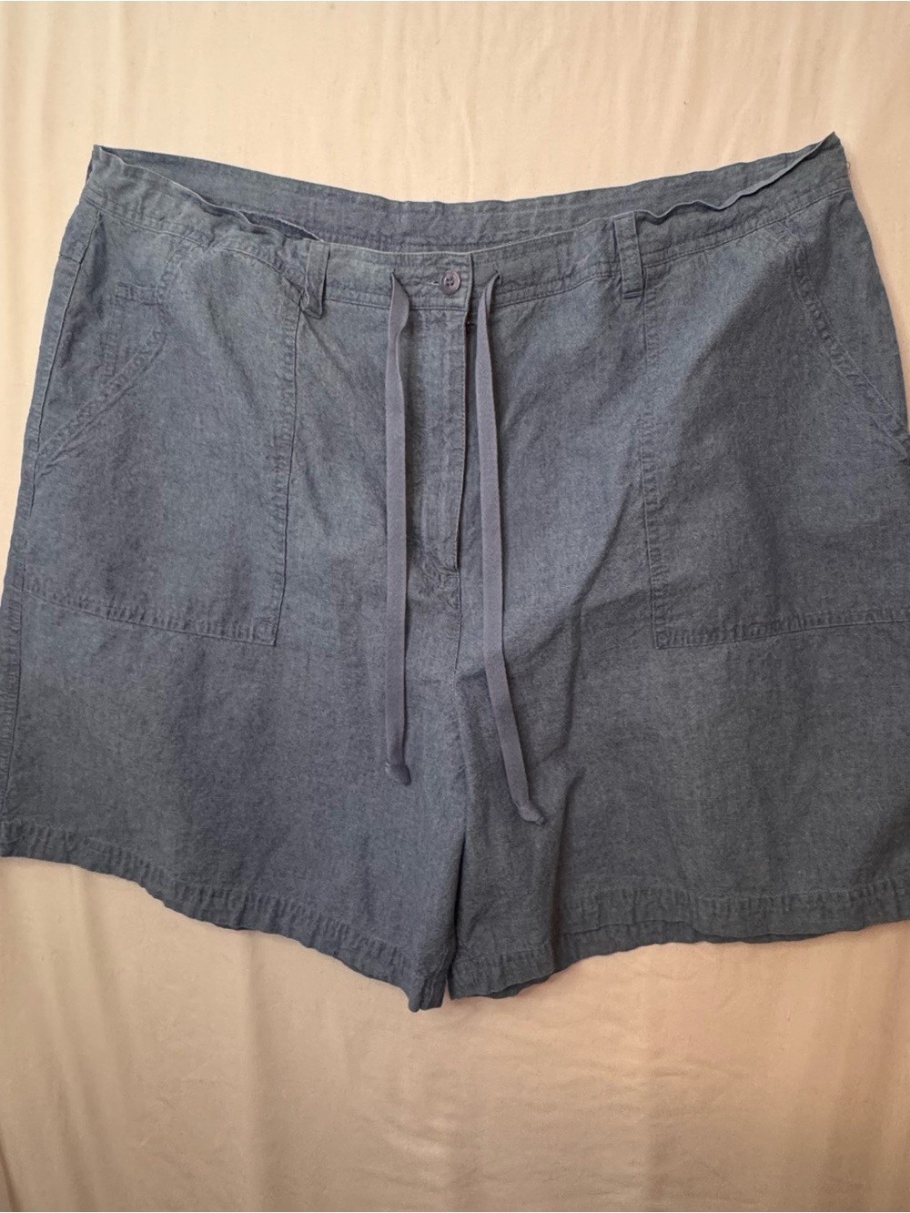 Jones New York Light Blue Cotton Shorts